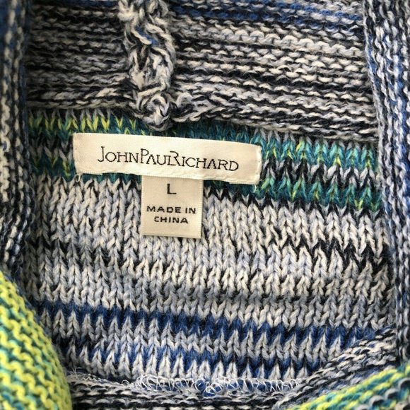 JPR John Paul Richard Cable Knit Marled Cowl Neck - Picture 4 of 7